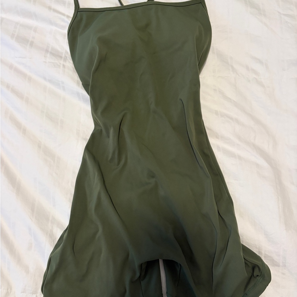 Elegant Olive Green athletic romper size small